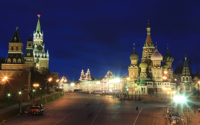 Kremlin by night, Rosja, 2015